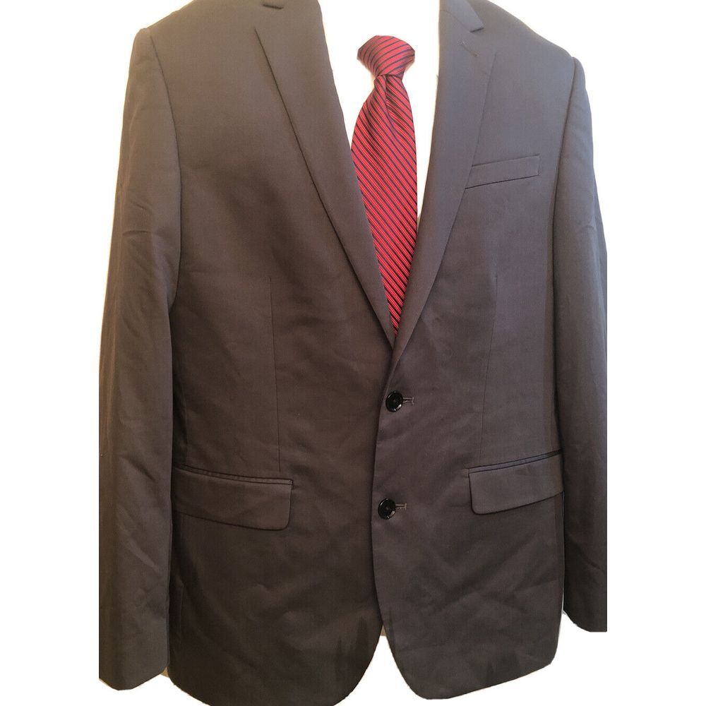 New EXPRESS Men's‎ Producer Modern Fit Stretch Suit Jacket Gray Blazer 40R